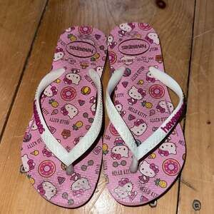 Havaianas Slim Hello Kitty Pink Brazilian Flip Flop Sandals 27-28 Toddler 11 12